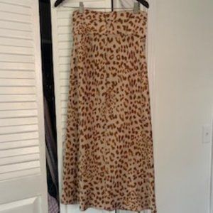 Free People Normani Bias Skirt- leapord